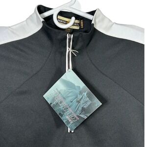 North End Ladies Black and White Tech Fleece 1/4-Zip Pullover